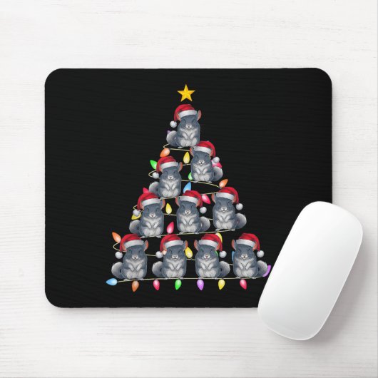 Weihnachtsbaumleuchten Männer Santa Chinchilla X Mousepad (Mit Mouse)