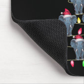 Weihnachtsbaumleuchten Männer Santa Elephant Xma Mousepad (Ecke)
