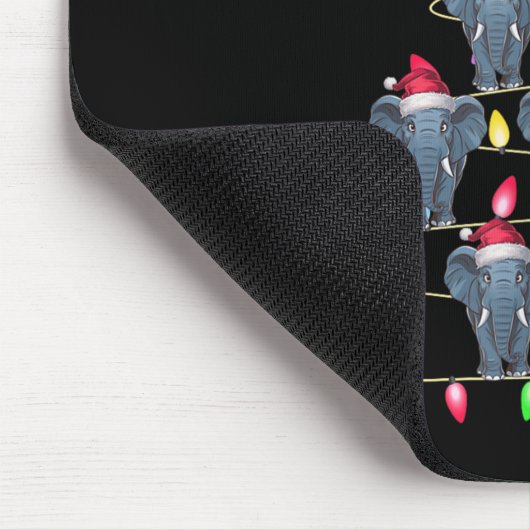 Weihnachtsbaumleuchten Männer Santa Elephant Xma Mousepad (Ecke)