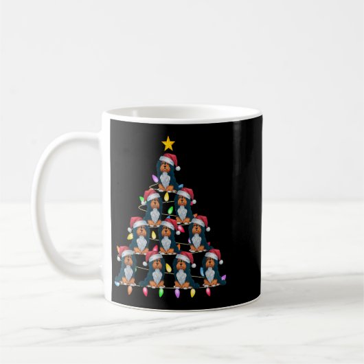 Weihnachtsbaumleuchten Männer Santa Havanese Hund Kaffeetasse (Links)