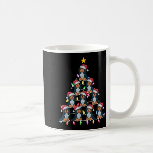 Weihnachtsbaumleuchten Männer Santa Havanese Hund Kaffeetasse (Rechts)
