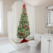 Weihnachtsbaumleuchten & Ornamente Duschvorhang (Beispiel)