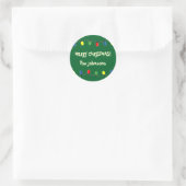 Weihnachtsbaumleuchten | Personalisierbar Runder Aufkleber (Tasche)