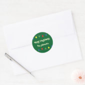 Weihnachtsbaumleuchten | Personalisierbar Runder Aufkleber (Umschlag)
