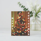 Weihnachtsbaumleuchten Postkarte (Stehend Vorderseite)