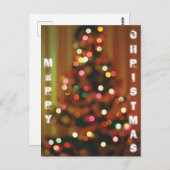 Weihnachtsbaumleuchten Postkarte (Vorne/Hinten)