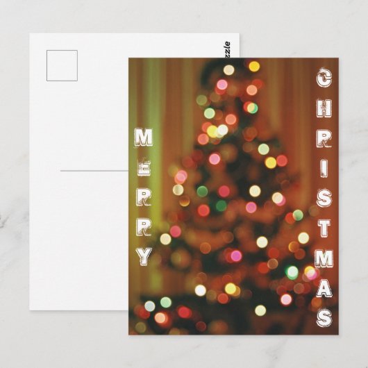 Weihnachtsbaumleuchten Postkarte (Vorne/Hinten)