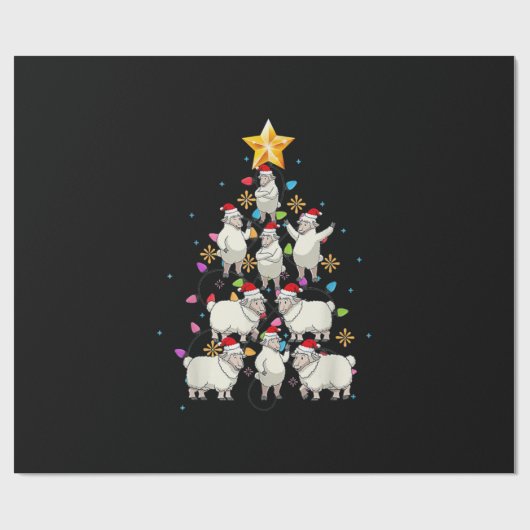 Weihnachtsbaumleuchten Weihnachtsgeschenk Geschenkpapier (Flach)