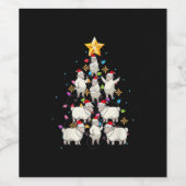 Weihnachtsbaumleuchten Weihnachtsgeschenk Weinetikett (Einzelnes Label)