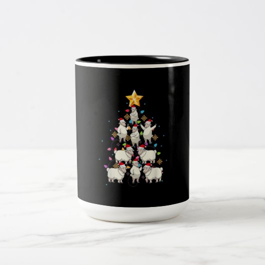 Weihnachtsbaumleuchten Weihnachtsgeschenk Zweifarbige Tasse (Mittel)