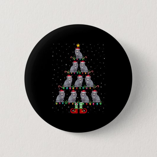 Weihnachtsbaumleuchten Weihnachtsmannmütze Elf Mai Button (Vorderseite)