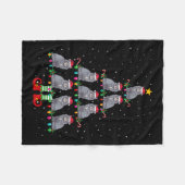 Weihnachtsbaumleuchten Weihnachtsmannmütze Elf Mai Fleecedecke (Vorderseite (Horizontal))