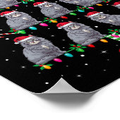 Weihnachtsbaumleuchten Weihnachtsmannmütze Elf Mai Poster (Ecke)