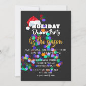 Weihnachtsbaumlicht Abendessen Party Einladung (Vorderseite)