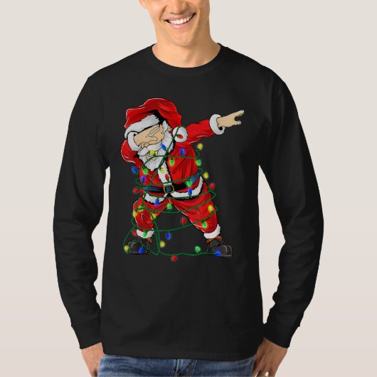 Weihnachtsbaumlichter Dabbing Weihnachten Weihnach T-Shirt (Vorderseite)