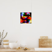 Weihnachtsbaumlichter durch das mattierte Fenster Poster (Küche)