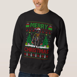 Weihnachtsbaumlichter hässlicher Weihnachtsmann Ir Sweatshirt
