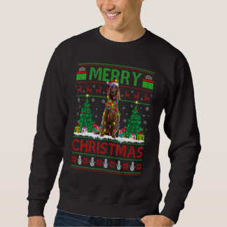 Weihnachtsbaumlichter hässlicher Weihnachtsmann Ir Sweatshirt