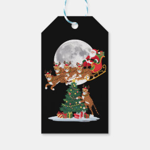 Weihnachtsbaumlichter Lustiger Weihnachtsmann reit Geschenkanhänger