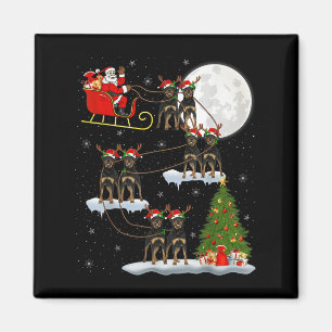 Weihnachtsbaumlichter Lustiger Weihnachtsmann reit Magnet