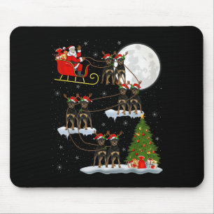 Weihnachtsbaumlichter Lustiger Weihnachtsmann reit Mousepad