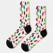 Weihnachtsbaumlichter Originaldruck Socken (Linkes Detail)