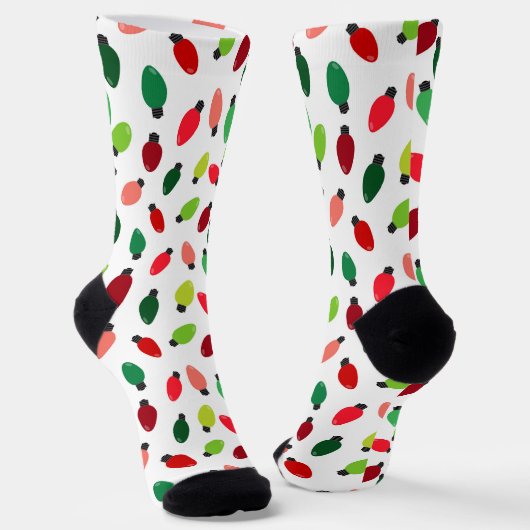 Weihnachtsbaumlichter Originaldruck Socken (Gewinkelt)