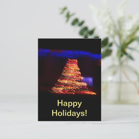 Weihnachtsbaumlichter Postkarte (Stehend Vorderseite)