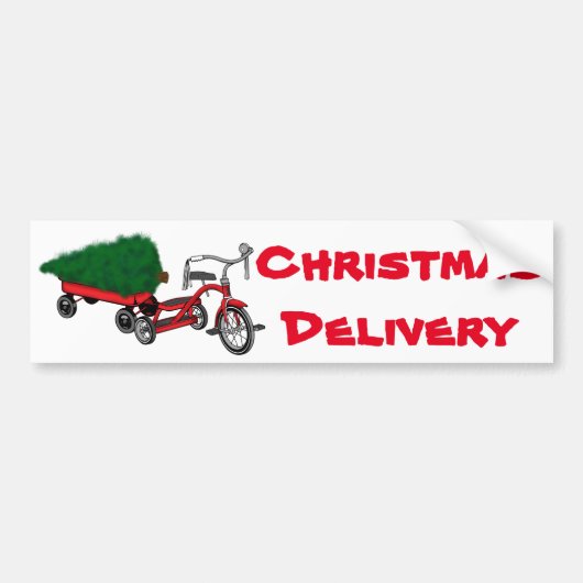 Weihnachtsbaumlieferung Autoaufkleber (Vorne)
