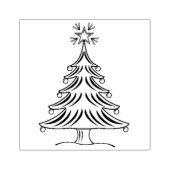 Weihnachtsbaumlinie zeichne Briefmarke Gummistempel (Prägung)
