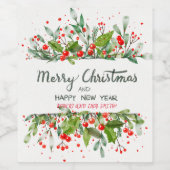 Weihnachtsbaummagie Weinetikett (Einzelnes Label)