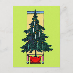 Weihnachtsbaummalerei Feiertagspostkarte
