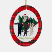 Weihnachtsbaummalerei Keramik Ornament (Rechts)