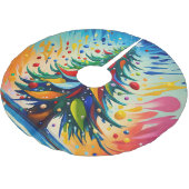 Weihnachtsbaummalerei Polyester Weihnachtsbaumdecke (Schrägansicht)