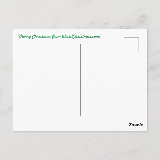 Weihnachtsbaummann im Auto Postkarte (Rückseite)