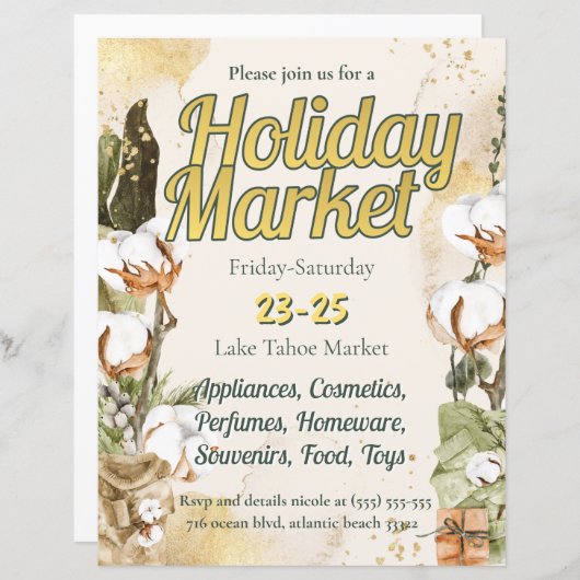 Weihnachtsbaummarkt Einladung (Vorne/Hinten)