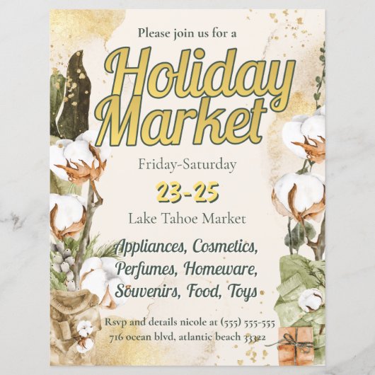 Weihnachtsbaummarkt Einladung (Vorderseite)