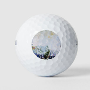 Weihnachtsbaummarkt in Russland (Boris Kustodiev) Golfball