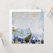 Weihnachtsbaummarkt in Russland (Boris Kustodiev) Karte (Vorderseite/Rückseite Beispiel)