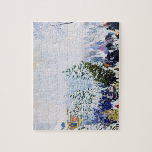 Weihnachtsbaummarkt in Russland (Boris Kustodiev) Puzzle (Vertikal)