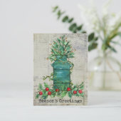 Weihnachtsbaummilch kann in der Jahreszeit zusamme Postkarte (Stehend Vorderseite)