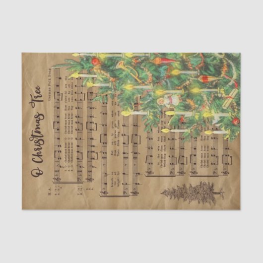 Weihnachtsbaummusik Seidenpapier (Vorderseite)