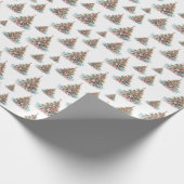 Weihnachtsbaummuster am Strand Geschenkpapier (Ecke)