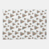 Weihnachtsbaummuster am Strand Geschirrtuch (Horizontal)