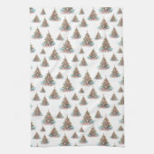 Weihnachtsbaummuster am Strand Geschirrtuch (Vertikal)