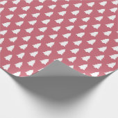 Weihnachtsbaummuster auf Rot Geschenkpapier (Ecke)