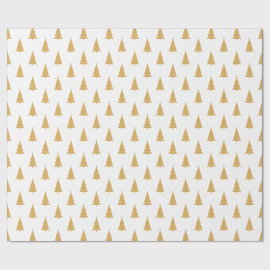 Weihnachtsbaummuster auf Weiß Geschenkpapier (Flach)