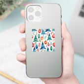 Weihnachtsbaummuster Aufkleber (Telefon)