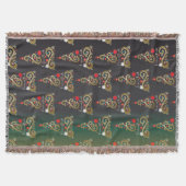 Weihnachtsbaummuster aus grünem Gold Decke (Vorderseite)