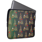 Weihnachtsbaummuster aus grünem Gold Laptopschutzhülle (Vorne Rechts)